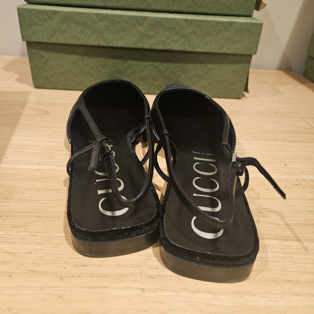 Gucci GG-jacquard Velvet Slingback Flats - Picture 6 of 10